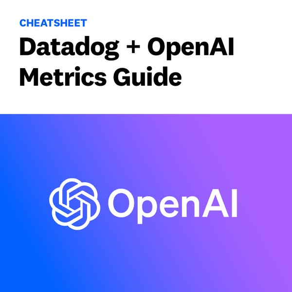 This ad promotes a metrics guide for Datadog and OpenAI, suggesting a resource for users of both platforms to understand