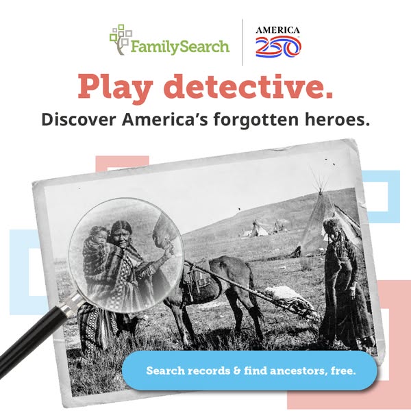 This ad for FamilySearch encourages users to 'play detective' and discover America's forgotten heroes by sea
