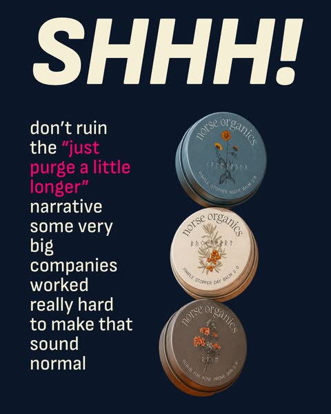 This ad calls out the problems created by big companies when they suggest customers need to “purge a little longer” when