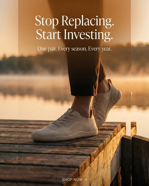This ad aims to convey the value of investing in one pair of shoes that can be worn year-round as opposed to buying diff
