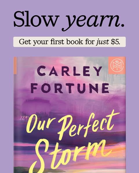 The image ad features a book cover in front of a lavender background with text promoting a discount on the first book.