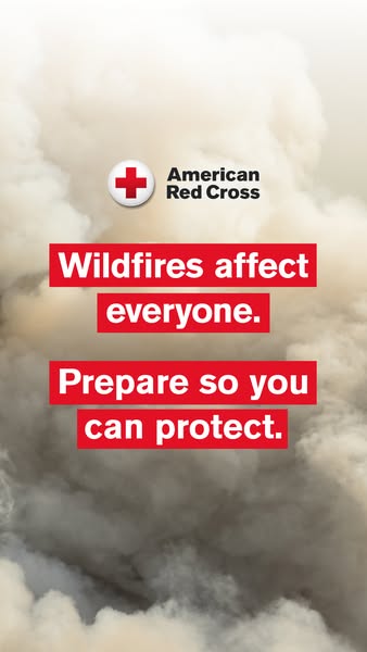 This ad by the American Red Cross warns that wildfires affect everyone and urges viewers to prepare in order to protect 