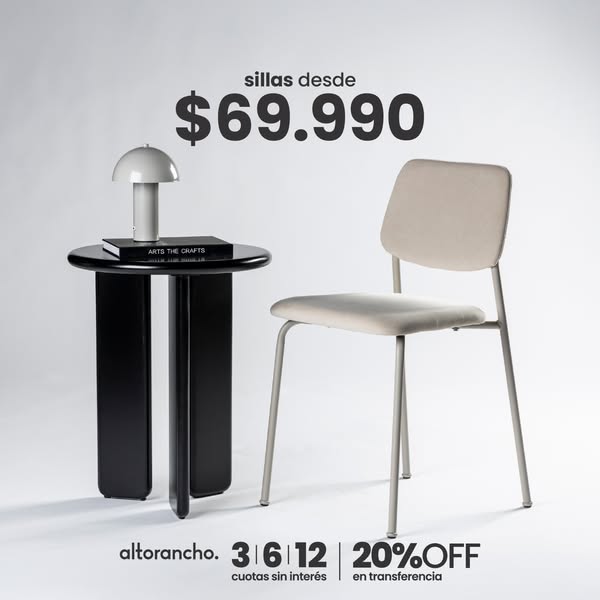 An ad for altorancho. promoting chairs with a special discount.