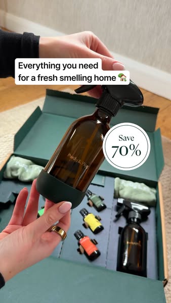 This ad showcases the contents of the Purdy & Figg starter kit, focusing on its environmentally friendly cleaning pr