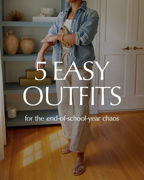 An advertisement showcasing different outfit options.