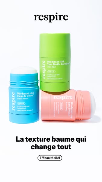 An ad featuring three different deodorant scents that highlights the unique balm texture.